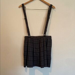 NWT Hot Topic Plaid Suspender Skirt Size S